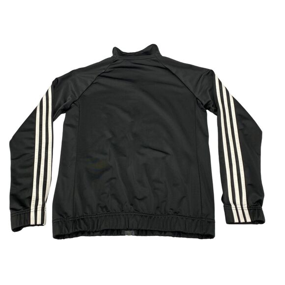 adidas Track Jacket Womens Medium Black Polyester Logo Long Sleeve Full Zipper - Picture 12 of 16